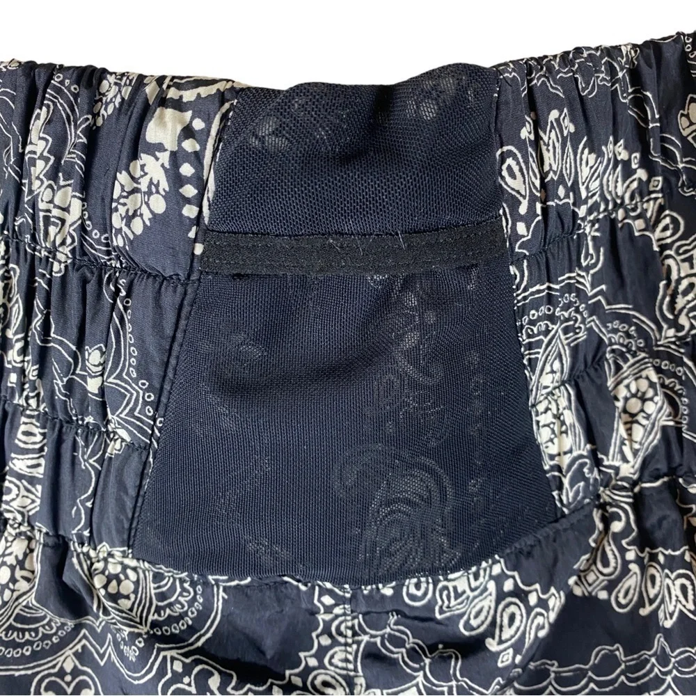 Free People Movement The Way Home Printed black Bandana Shorts High Waisted M
